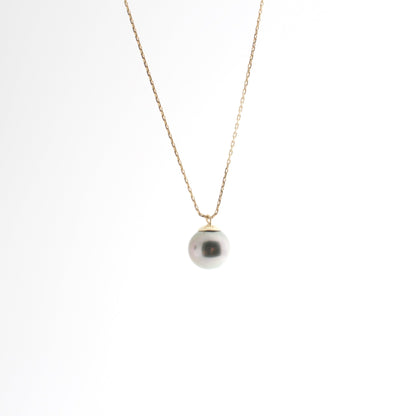 Tahitian Round Pearl Pendant Gold Necklace | Mikkel Brøgger - Bon Ton goods