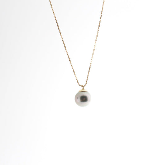 Tahitian Round Pearl Pendant Gold Necklace | Mikkel Brøgger - Bon Ton goods
