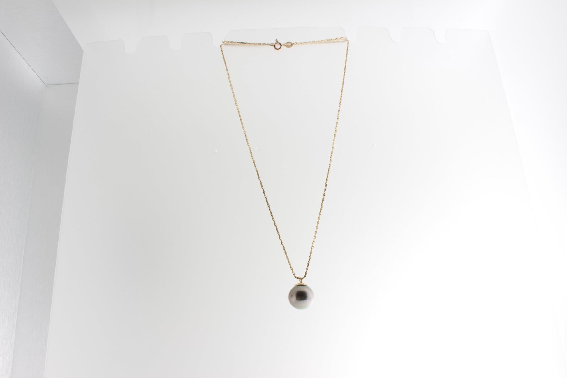 Tahitian Round Pearl Pendant Gold Necklace | Mikkel Brøgger - Bon Ton goods