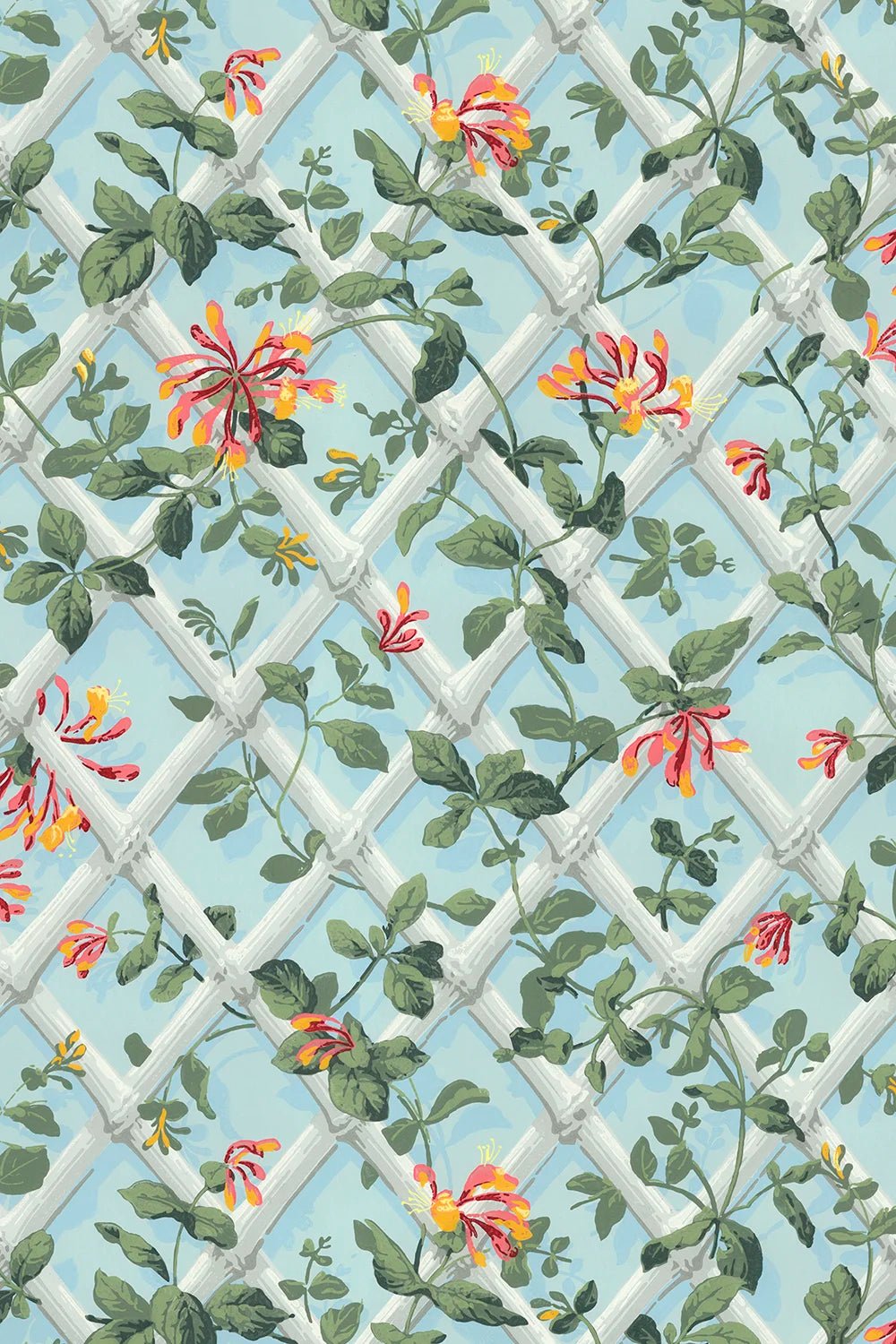 Tapetorama Wallpaper Honeysuckle Trellis - Bon Ton goods