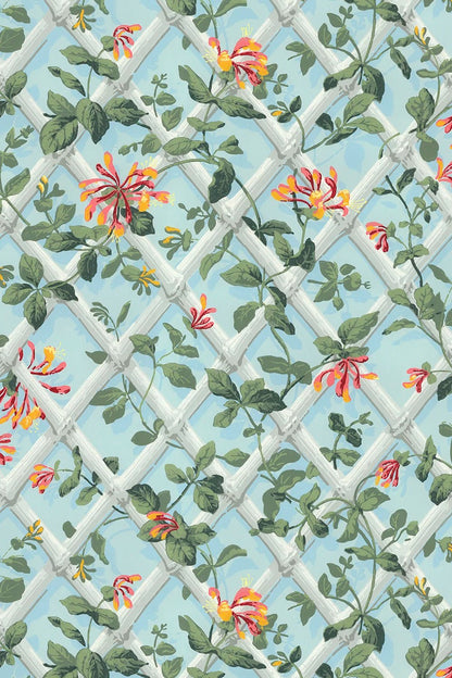 Tapetorama Wallpaper Honeysuckle Trellis - Bon Ton goods