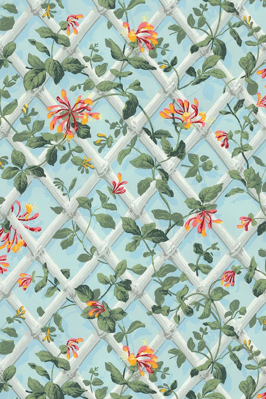 Tapetorama Wallpaper Honeysuckle Trellis - Bon Ton goods