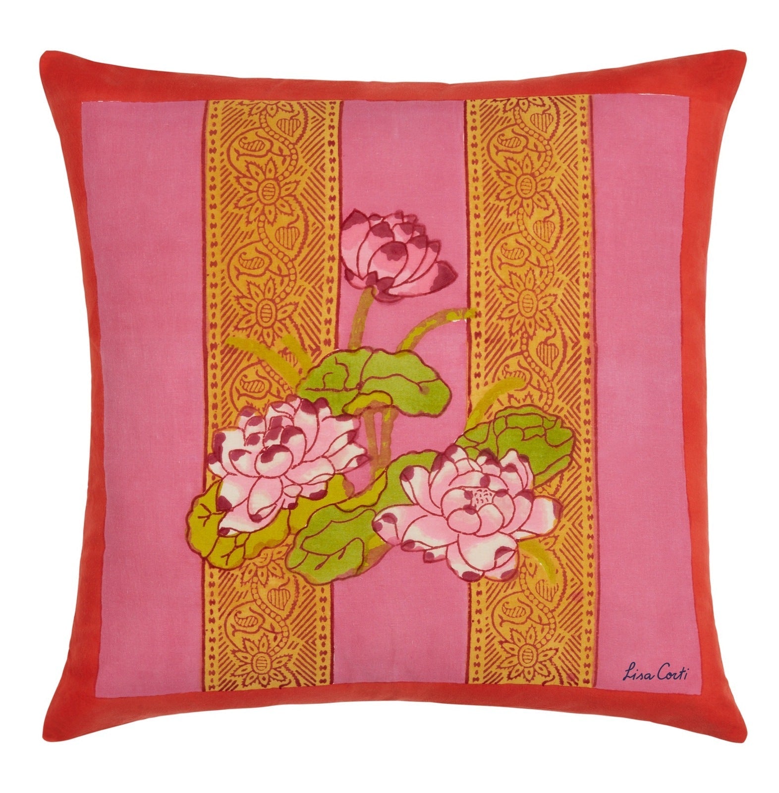 Tea Flower Pillow Cushion Cover 45x45 | Lisa Corti - Bon Ton goods