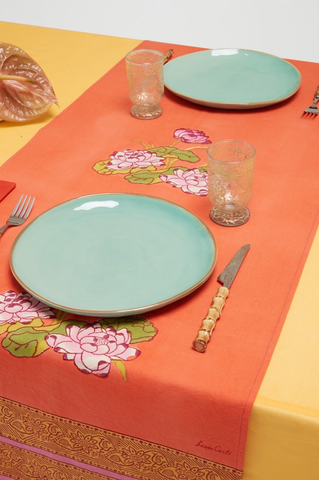 Tea Flower - Table Runner | Lisa Corti - Bon Ton goods