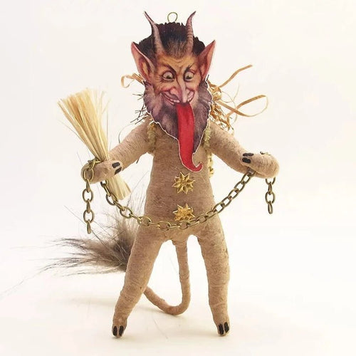 Tea Stain Krampus Ornament/Figure - Vintage Inspired Spun Cotton - Bon Ton goods