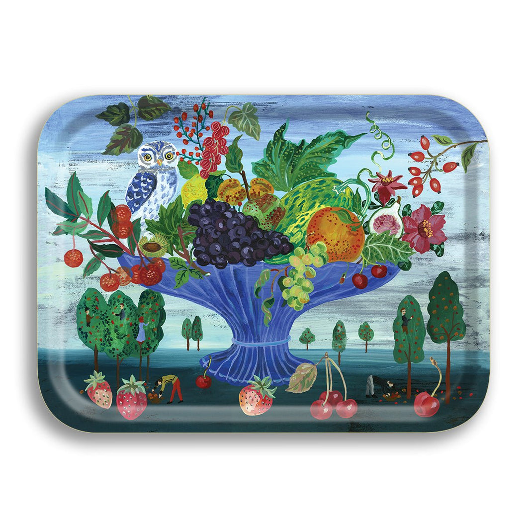 The Owl and the Fruit Bowl Small Tray - Bon Ton goods