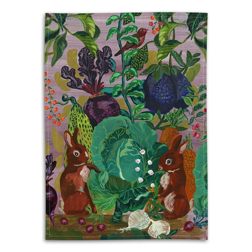 The Rabbits In The Cabbage Patch Tea Towel - Bon Ton goods