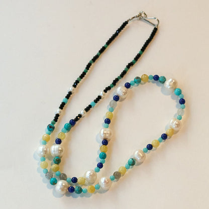The Wiener Werkstätte Necklace: Gem Bead Composition | Mikkel Brøgger - Bon Ton goods