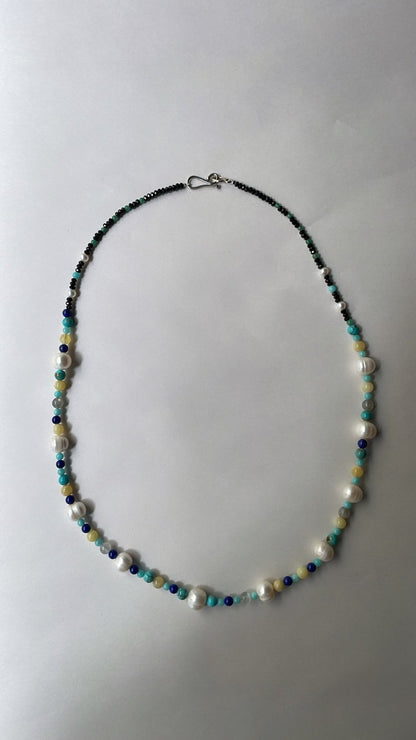 The Wiener Werkstätte Necklace: Gem Bead Composition | Mikkel Brøgger - Bon Ton goods