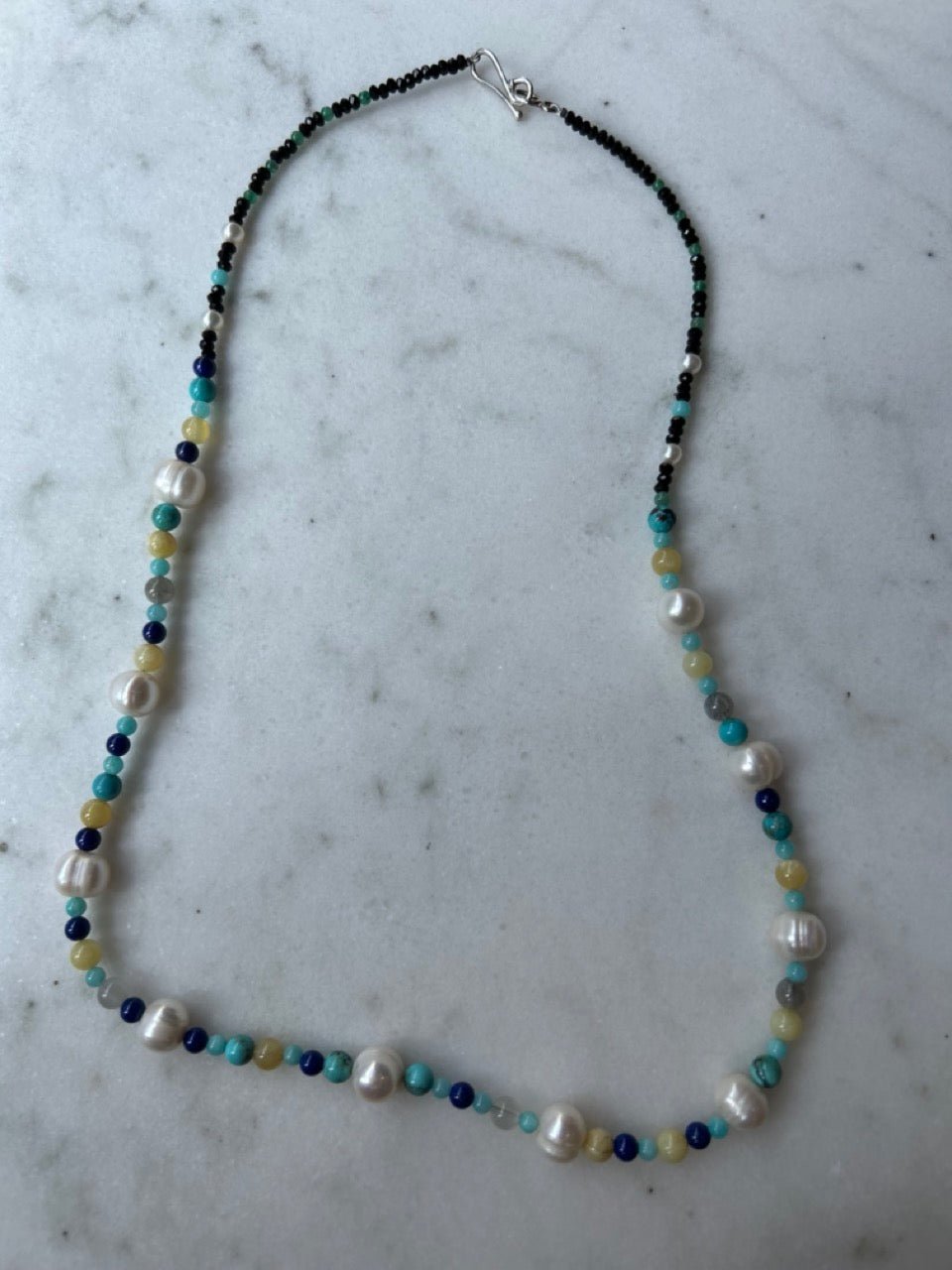 The Wiener Werkstätte Necklace: Gem Bead Composition | Mikkel Brøgger - Bon Ton goods
