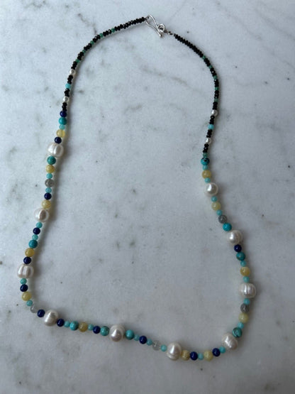 The Wiener Werkstätte Necklace: Gem Bead Composition | Mikkel Brøgger - Bon Ton goods