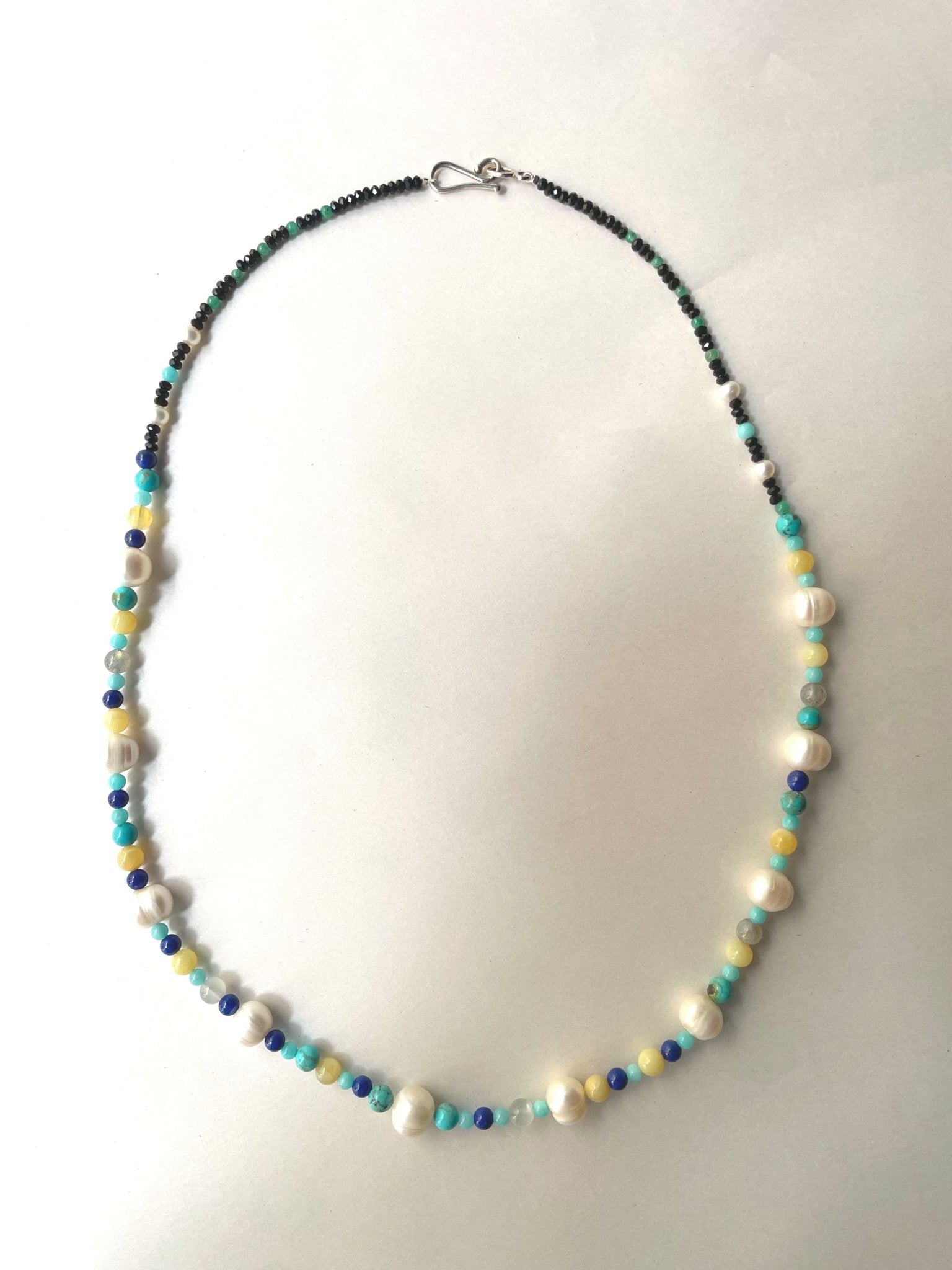 The Wiener Werkstätte Necklace: Gem Bead Composition | Mikkel Brøgger - Bon Ton goods