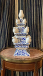 Three Tier Tulip Vase Blue Dainty Flower | Heinen Delfts Blauw - Bon Ton goods