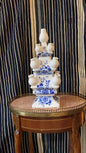 Three Tier Tulip Vase Blue Flower | Heinen Delfts Blauw - Bon Ton goods