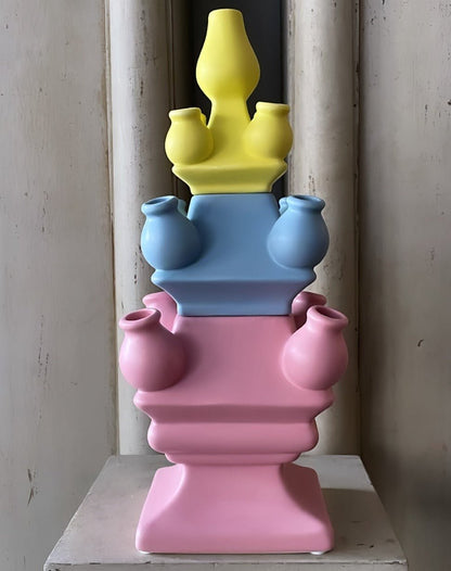 THREE TIER TULIP VASE NEAPOLITAN - Bon Ton goods