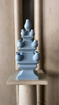 Three Tier Tulip Vase Sky Blue | Heinen Delfts Blauw - Bon Ton goods