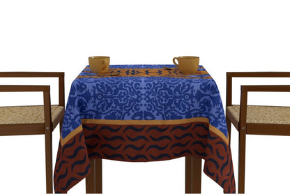 Tibetan Tiger Celeste Blue - Tablecloth 110X110 | Lisa Corti - Bon Ton goods
