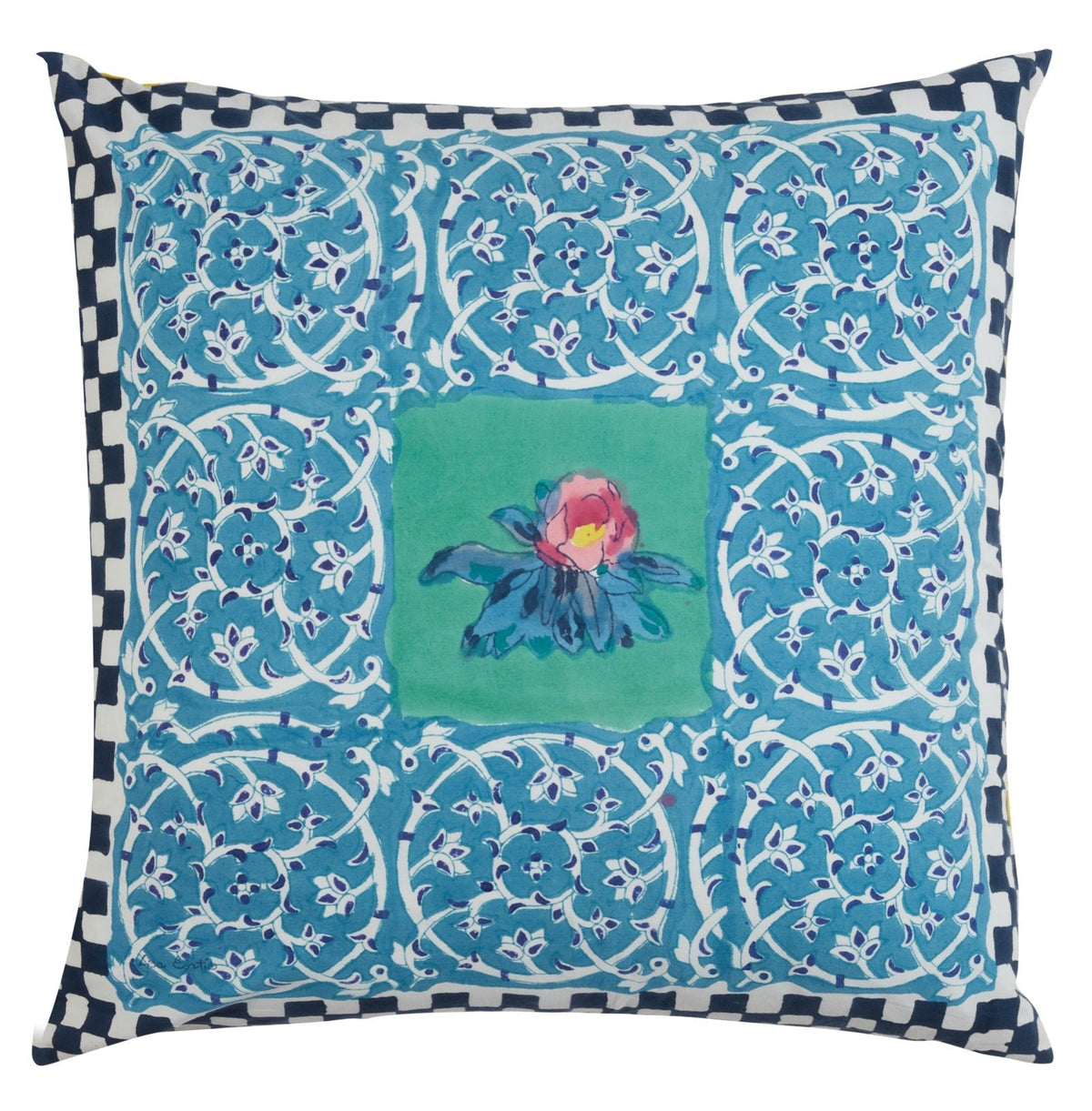 Tiles Green - Pillow Cushion Cover 60x60 -| Lisa Corti - Bon Ton goods