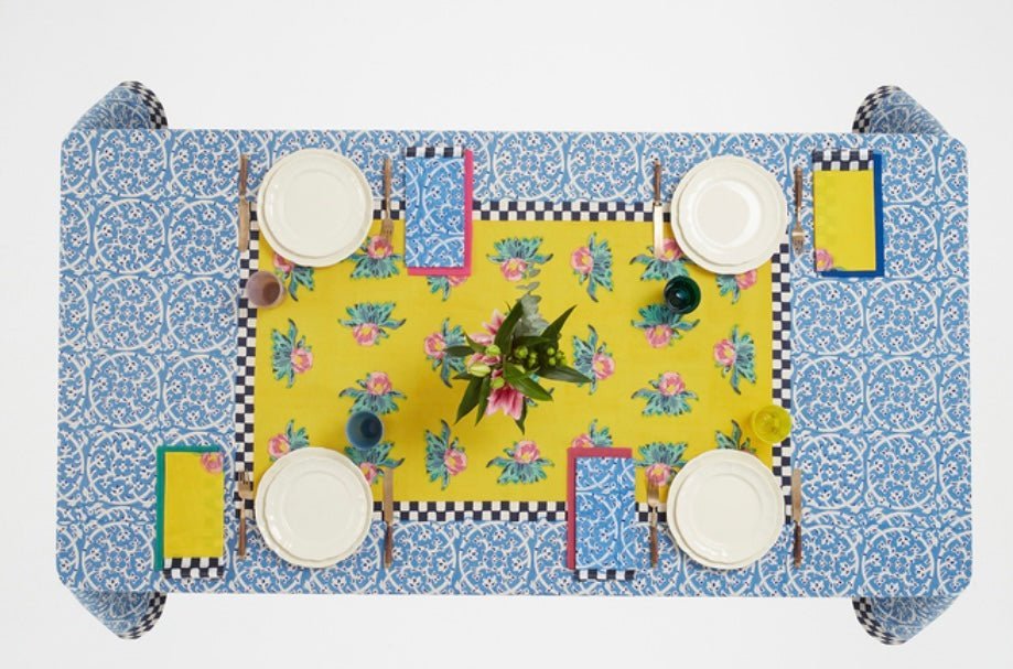 Tiles Yellow Cotton Cloth - 220x350 | Lisa Corti - Bon Ton goods