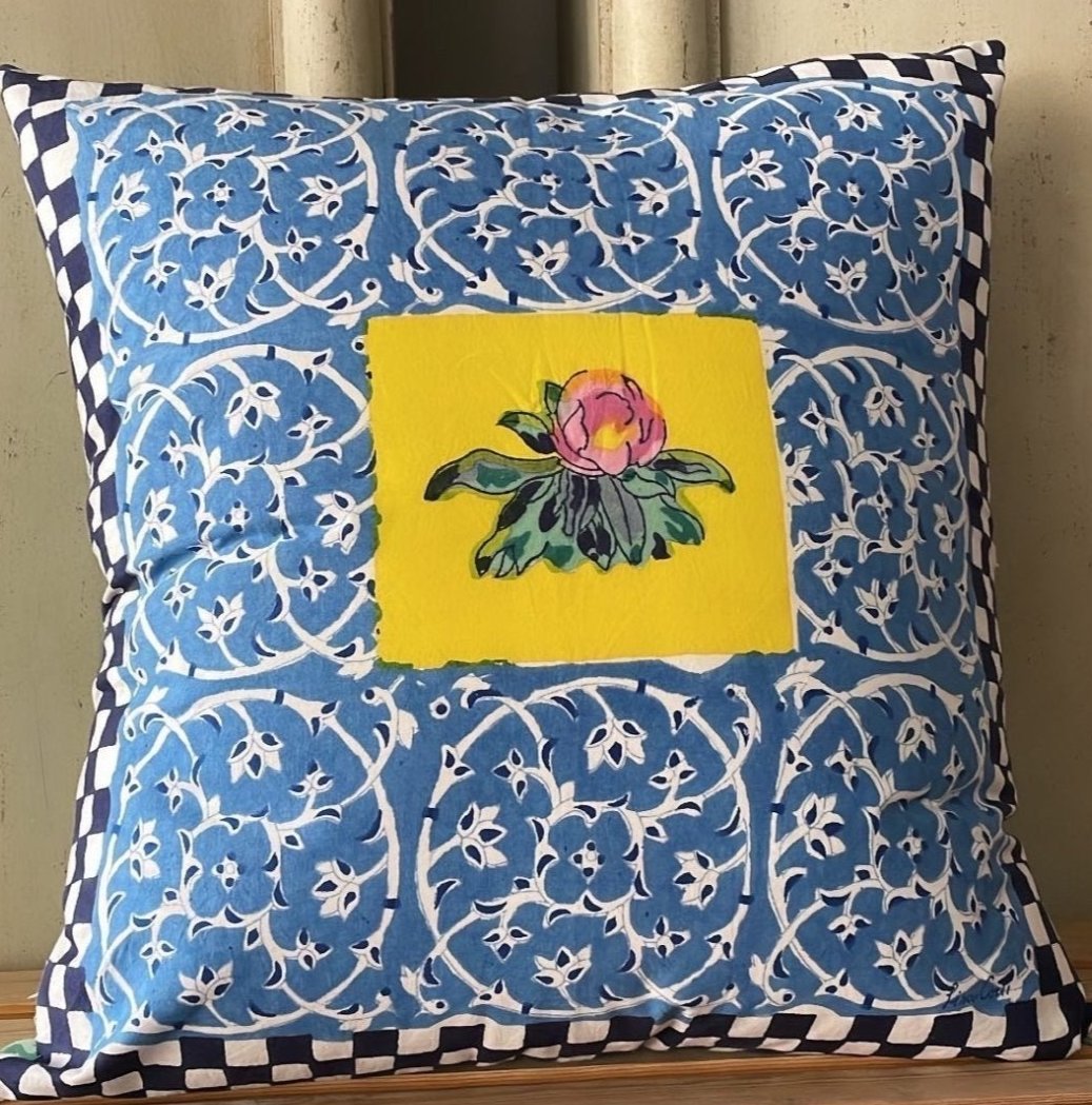 Tiles Yellow - Pillow Cushion Cover 60x60 | Lisa Corti - Bon Ton goods