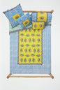 Tiles Yellow Reversible Quilt 220x270 | Lisa Corti - Bon Ton goods