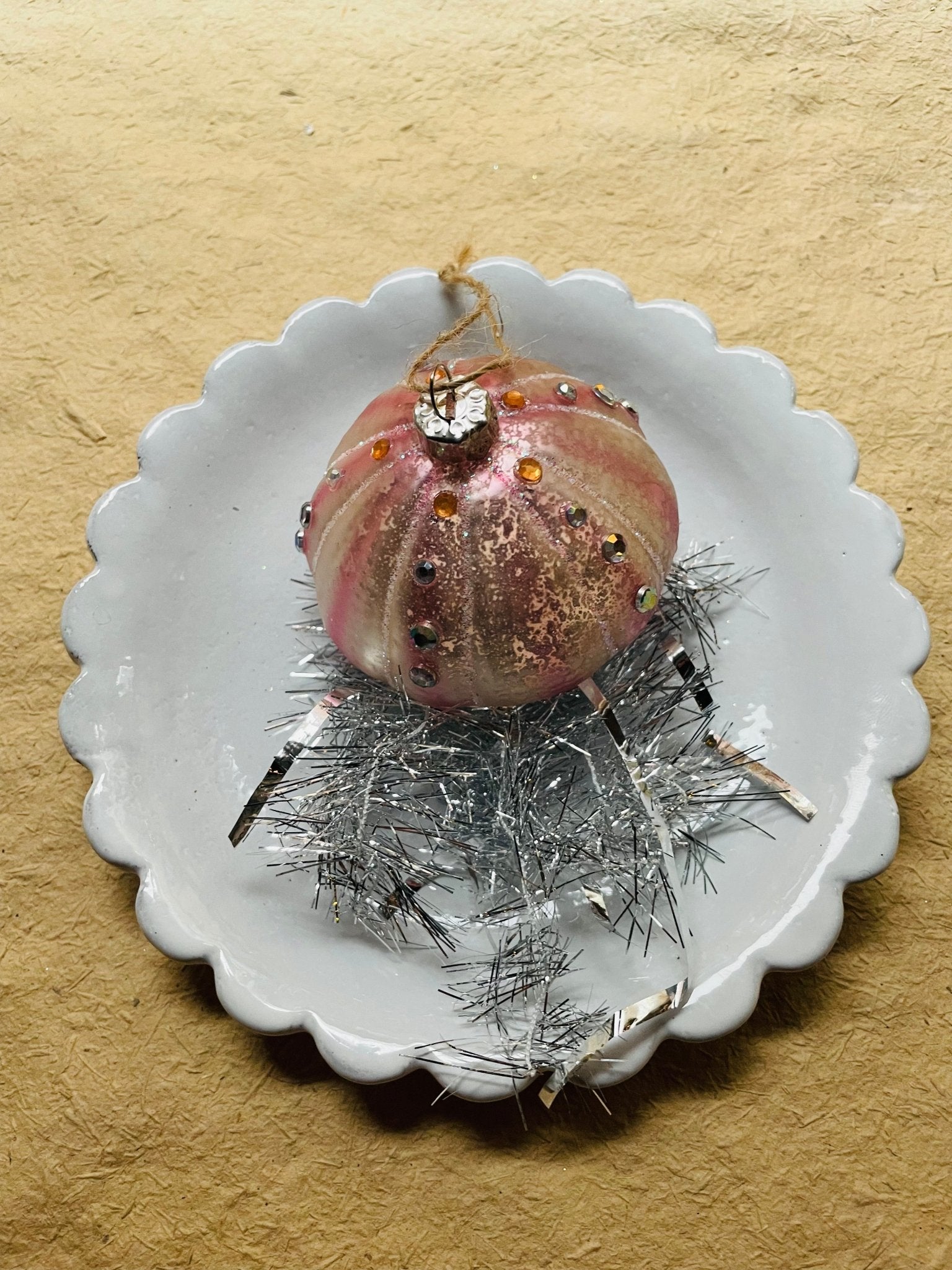 Tinsel Jellyfish Ornament | Christmas Ornament - Bon Ton goods