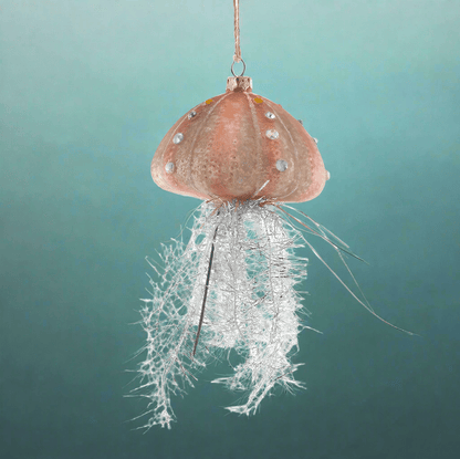 Tinsel Jellyfish Ornament | Christmas Ornament - Bon Ton goods