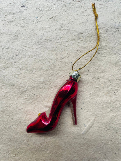 Tiny Paris - Crimson Stiletto | Christmas Ornament - Bon Ton goods