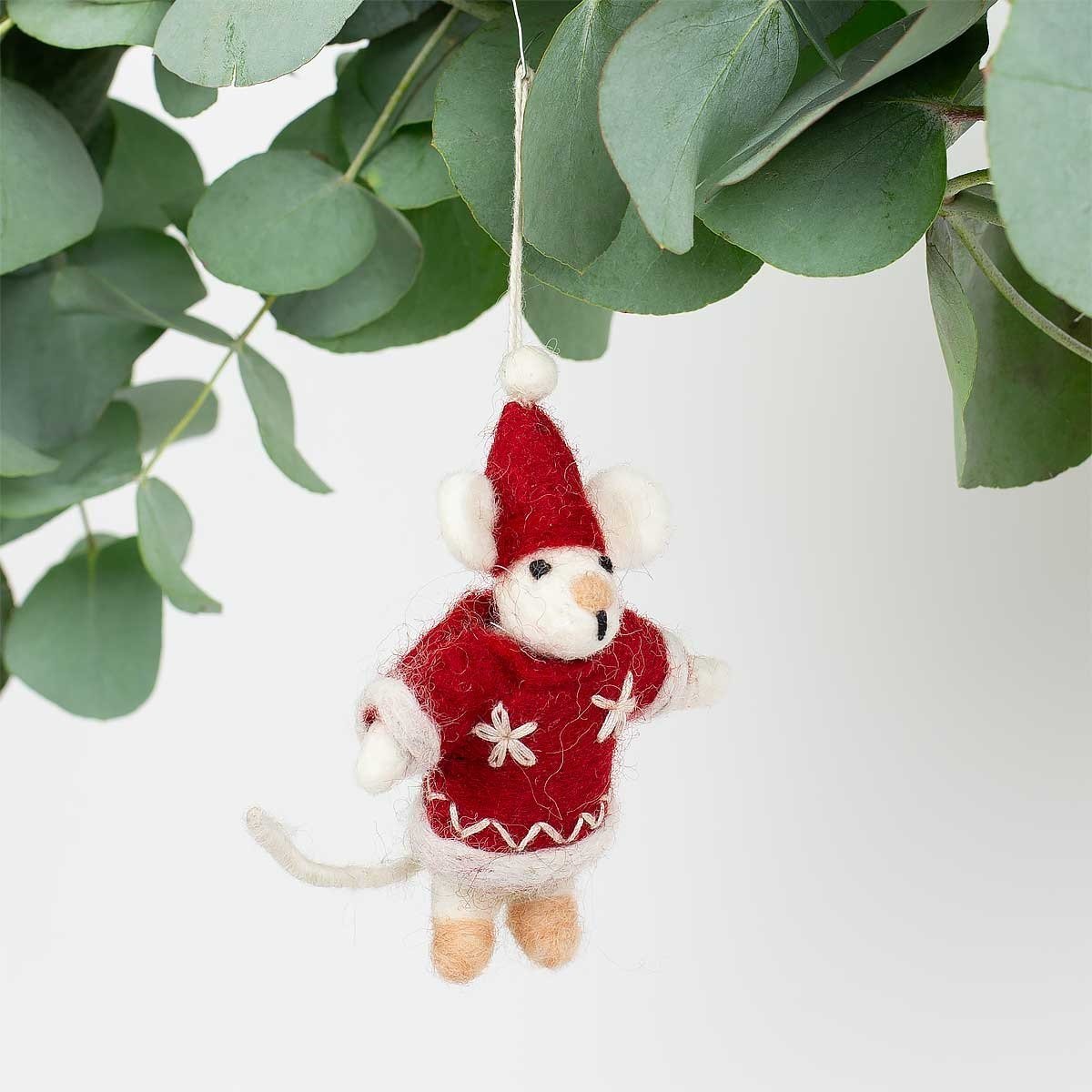 Tomtenisse Mouse Christmas Ornament by A World of Craft, Swedish-designed handmade Christmas decoration