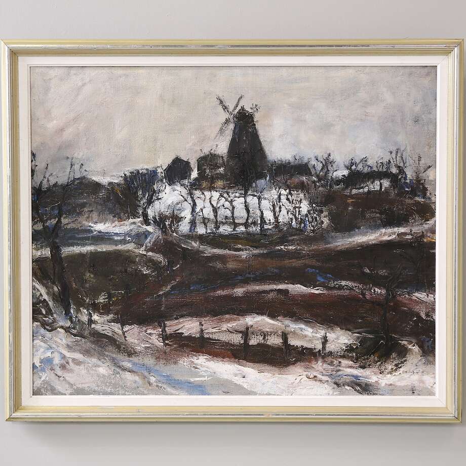 Tove Hummel (1939–) – Oil on Canvas, 1964 | Danish Modernist Landscape - Bon Ton goods