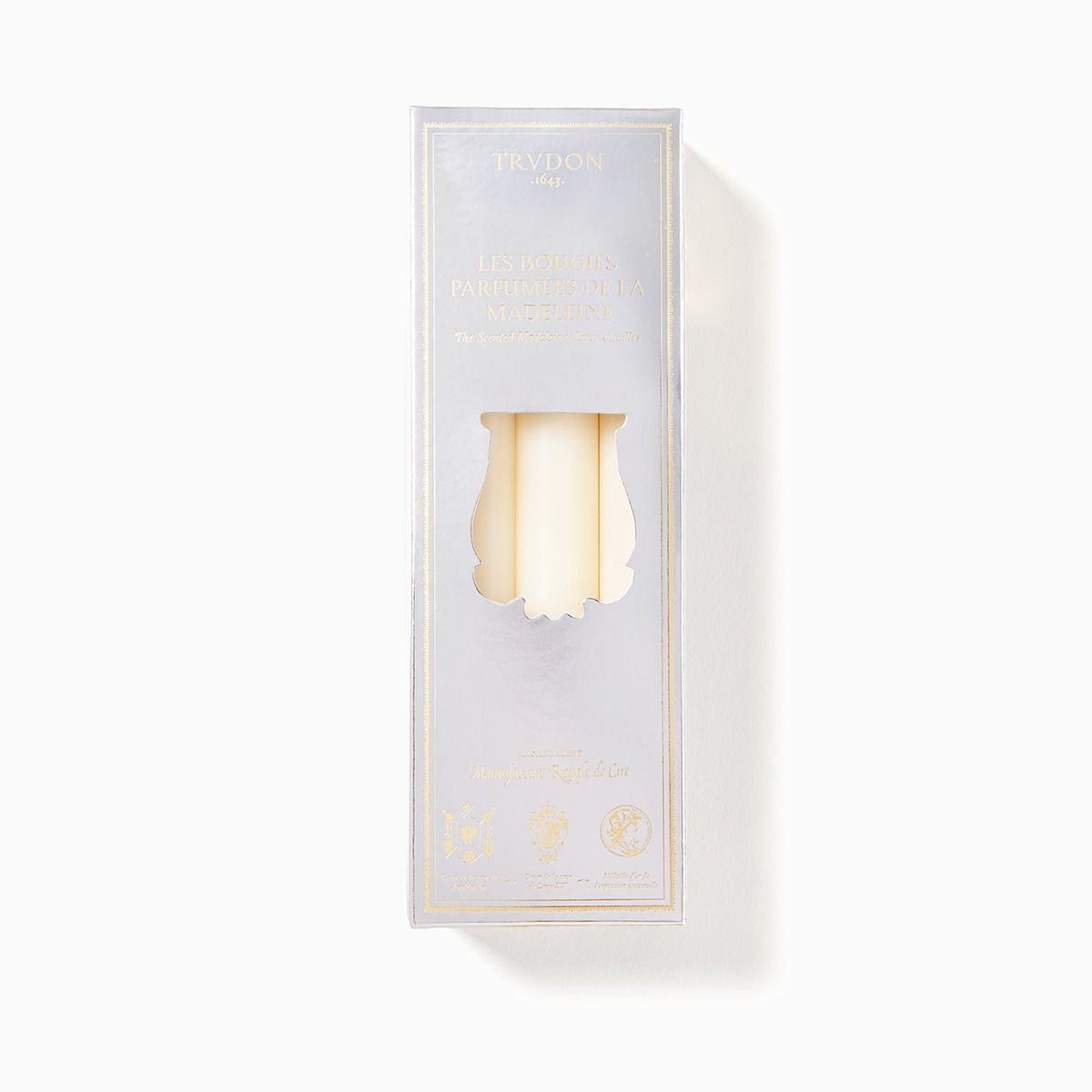 Trudon fir tapers — La Nuit des Glaces Christmas 2026, official product photograph