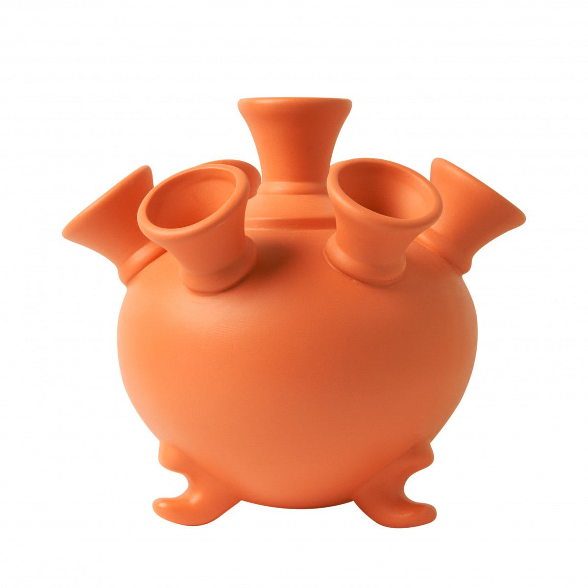 Tulip vase on legs orange Medium KLEI | Heinen Delfts Blauw - BON TON goods