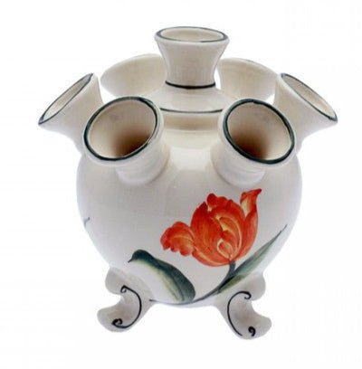 Tulip Vase on Legs Orange Tulip - Small | Heinen Delfts Blauw - Bon Ton goods