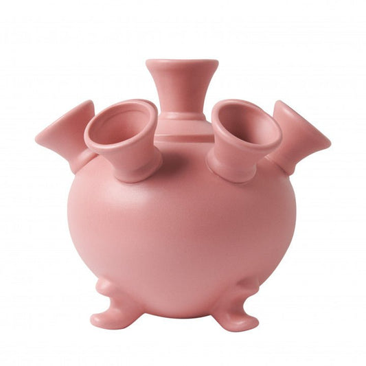 Tulip vase on legs pink large KLEI | Heinen Delfts Blauw - Bon Ton goods