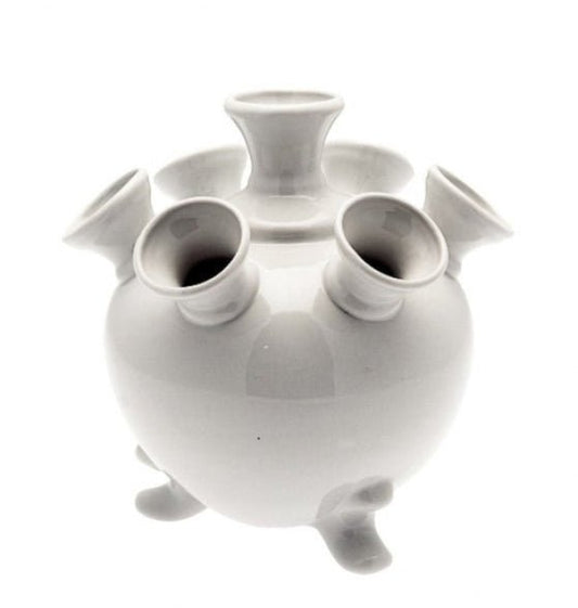 Tulip Vase on Legs White - Large | Heinen Delfts Blauw - Bon Ton goods