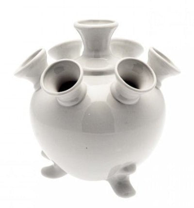 Tulip Vase on Legs White - Small | Heinen Delfts Blauw - Bon Ton goods