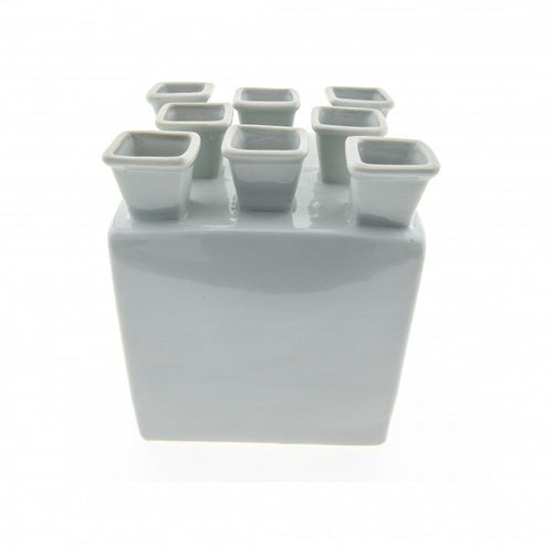 Tulip Vase White Square - Bon Ton goods