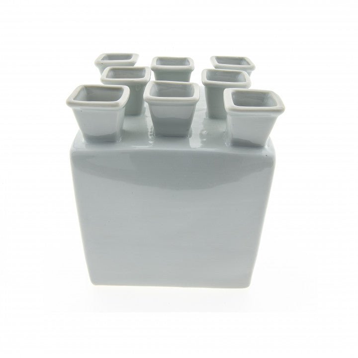 Tulip Vase White Square - Bon Ton goods