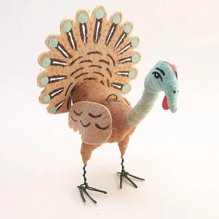 Turkey Ornament/Figure - Vintage Inspired Spun Cotton - Bon Ton goods