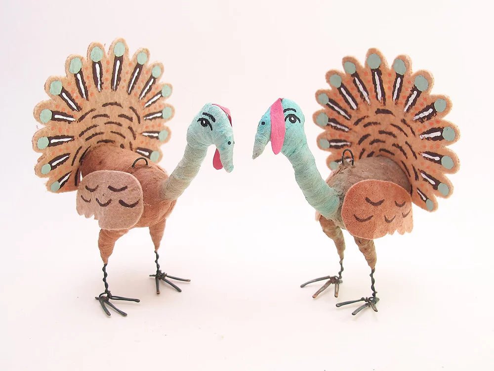Turkey Ornament/Figure - Vintage Inspired Spun Cotton | Vintage by Crystal Spun Cotton Ornament - Bon Ton goods