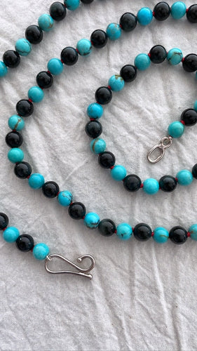 Turquoise and Hawk's Eye Necklace - Bon Ton goods