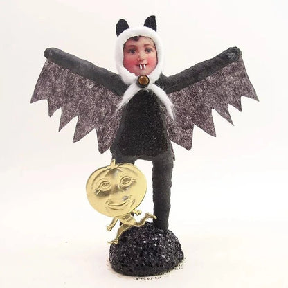 Vampire Child Figure - Vintage Inspired Spun Cotton | Vintage by Crystal Spun Cotton Ornament - Bon Ton goods