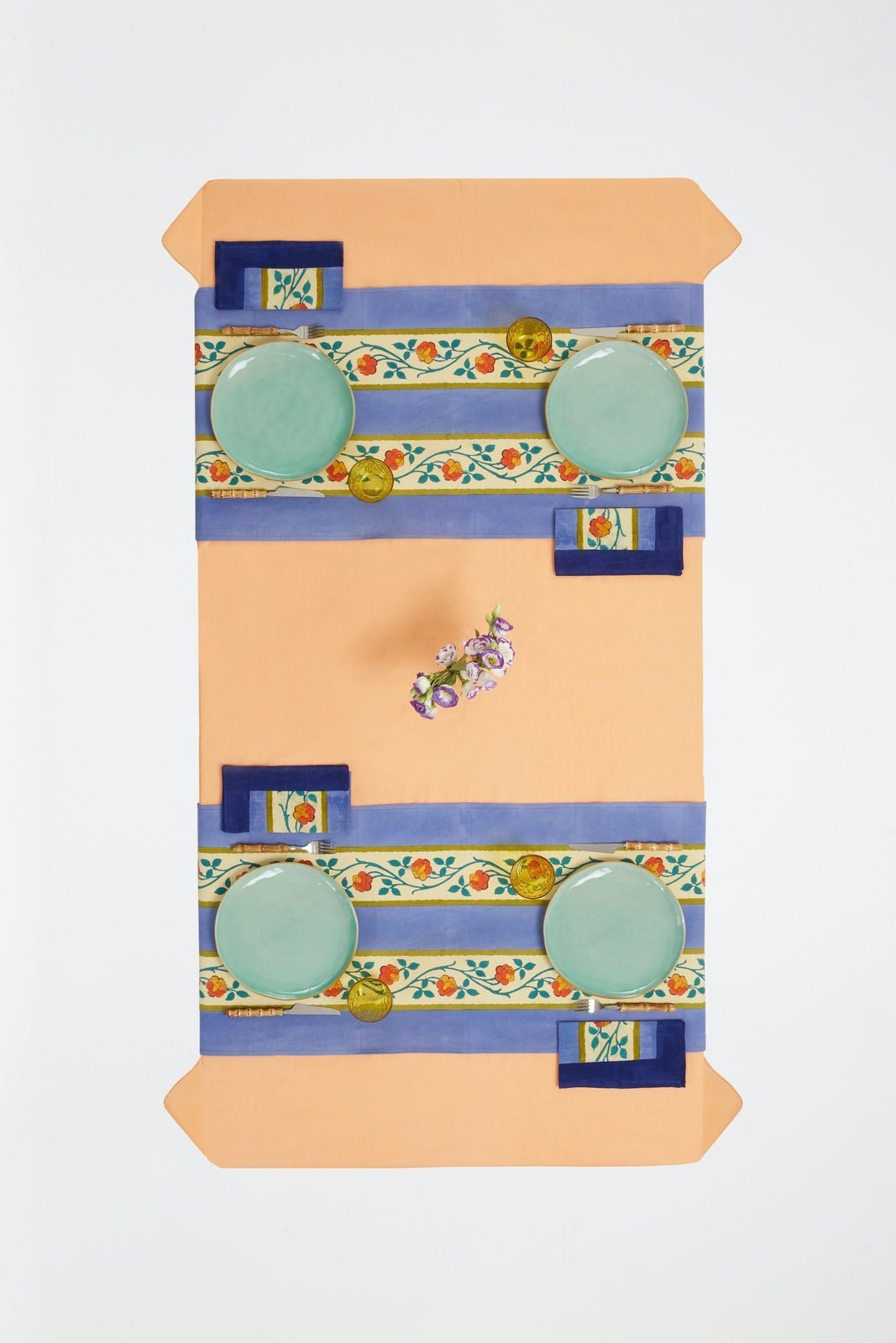 Varanasi Stripes Pervinch - Table Runner | Lisa Corti - Bon Ton goods