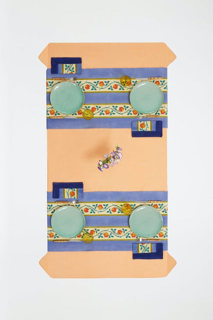 Varanasi Stripes Pervinch - Table Runner | Lisa Corti - Bon Ton goods