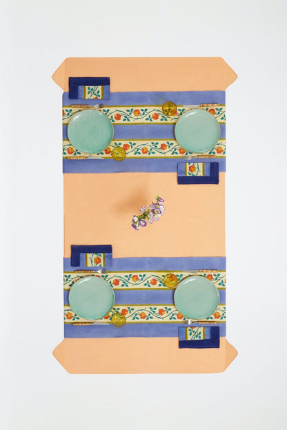 Varanasi Stripes Pervinch - Table Runner Lisa Corti - Bon Ton goods