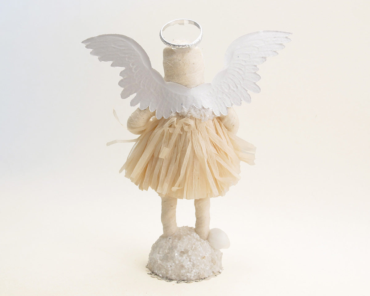 White Winter Angel Figure — view 2