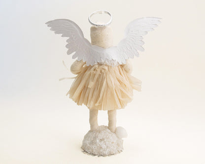 White Winter Angel Figure — view 2