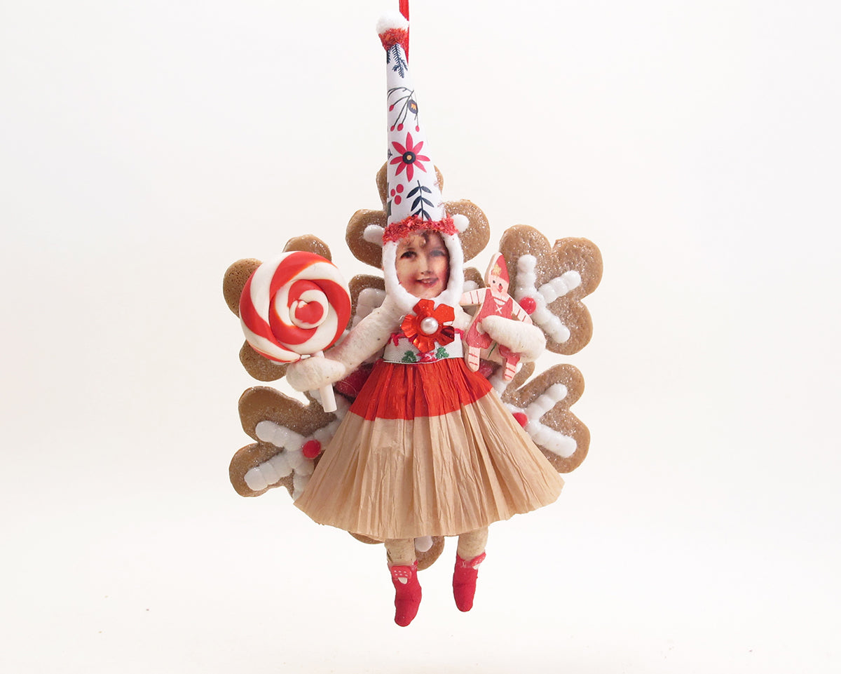 Peppermint Gingerbread Girl Orn — view 1