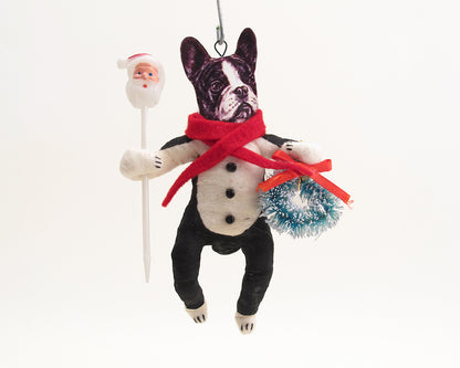 Christmas Frenchie Ornament — view 3