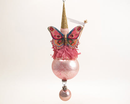 Pink Butterfly Fairy Ornament — view 2